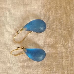Alexis Bittar blue lucite dewdrop earrings